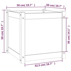 Vidaxl Zahradní truhlíky 2 ks 50 x 50 x 50 cm masivní borovice