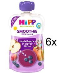 HiPP BIO Smoothie Jablko-Hruška-Borůvky 6x120 ml