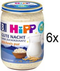 HiPP BIO Kaše na dobrou noc rýžová 6 x 190 g, od 8. měsíce