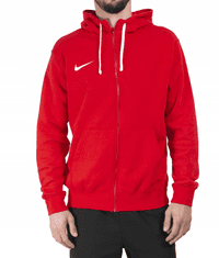 Nike Park Fleece Full Zip Hoodie pro muže, M, Mikina rozepínací, University Red/White, Červená, CW6887-657