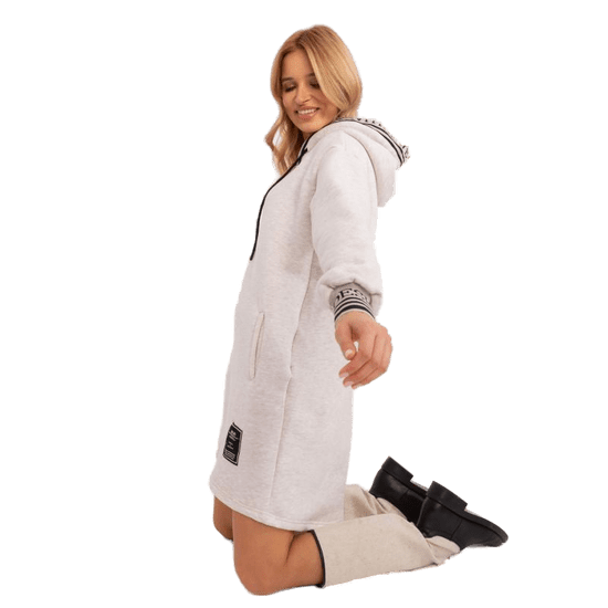 RELEVANCE Dámské šaty s kapucí ALBEA světle béžové RV-TU-9224.95P_404421