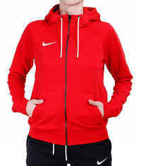 Nike Park Fleece Full Zip Hoodie pro ženy, XS, Mikina rozepínací, University Red/White, Červená, CW6955-657