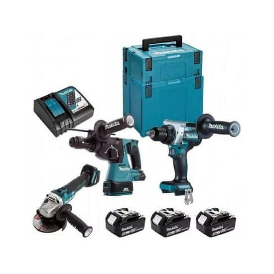 Makita Zes.Combo 18V Dlx3157Tj (Ddf486+Dga506+Dhr243) 3X5.0Ah 2X Makpac