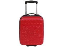 sarcia.eu Mickey a Minnie Mouse Disney červený malý cestovní kufr plastový kufr 37x30x17cm Uniwersalny