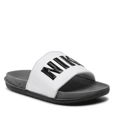 Nike OFFCOURT SLIDES pro muže, 41 EU, US8, Pantofle, Sandály, Dark Grey/Negro-Blanco, Bílá, BQ4639-001