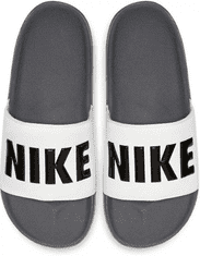 Nike OFFCOURT SLIDES pro muže, 41 EU, US8, Pantofle, Sandály, Dark Grey/Negro-Blanco, Bílá, BQ4639-001