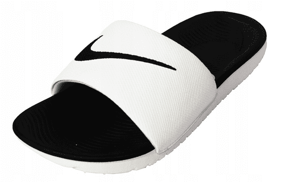 Nike KAWA SLIDES (GS/PS) pro děti, 38.5 EU, US6Y, Pantofle, Sandály, White/Black, Bílá, 819352-100