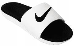 Nike KAWA SLIDES (GS/PS) pro děti, 38.5 EU, US6Y, Pantofle, Sandály, White/Black, Bílá, 819352-100