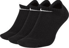 Nike Everyday Cushioned Socks Unisex, S, Ponožky, Black/White, Černá, SX7673-010