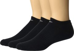 Nike Everyday Cushioned Socks Unisex, S, Ponožky, Black/White, Černá, SX7673-010