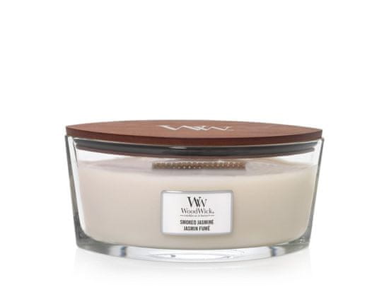 Woodwick WoodWick vonná svíčka s dřevěným knotem Elipsa Smoked Jasmine 453,6 g