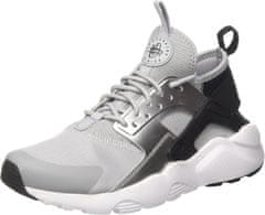 Nike AIR HUARACHE RUN ULTRA GS SHOES pro děti, 38.5 EU, US6Y, Boty, tenisky, Black/Wolf Grey/Silver White, Šedá, 847568-009