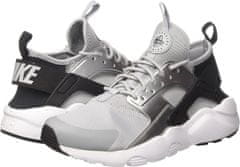 Nike AIR HUARACHE RUN ULTRA GS SHOES pro děti, 38.5 EU, US6Y, Boty, tenisky, Black/Wolf Grey/Silver White, Šedá, 847568-009