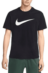 Nike Dri-FIT Park SWOOSH T-Shirt pro muže, S, Tričko, Black/White, Černá, CW6936-010