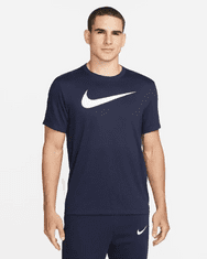 Nike Dri-FIT Park SWOOSH T-Shirt pro muže, L, Tričko, Obsidian Blue/White, Modrá, CW6936-451