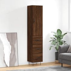 Greatstore Skříň highboard hnědý dub 34,5 x 34 x 180 cm kompozitní dřevo