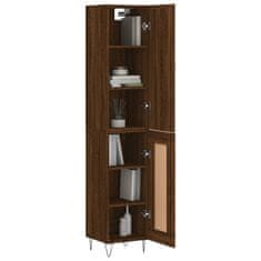 Greatstore Skříň highboard hnědý dub 34,5 x 34 x 180 cm kompozitní dřevo