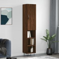 Greatstore Skříň highboard hnědý dub 34,5 x 34 x 180 cm kompozitní dřevo