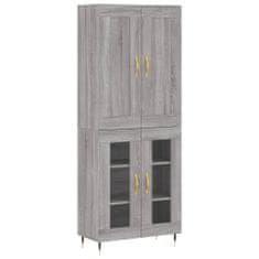 Vidaxl Skříň highboard šedá sonoma 69,5 x 34 x 180 cm kompozitní dřevo