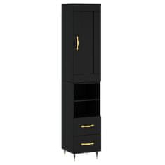 Vidaxl Skříň highboard černá 34,5 x 34 x 180 cm kompozitní dřevo