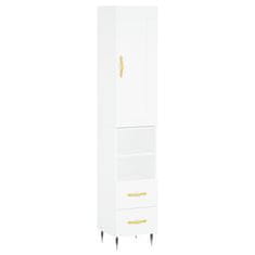 Vidaxl Skříň highboard bílá 34,5 x 34 x 180 cm kompozitní dřevo