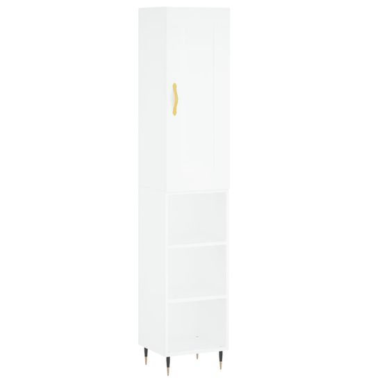 Vidaxl Skříň highboard bílá 34,5 x 34 x 180 cm kompozitní dřevo