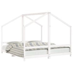 Petromila Dětská postel bílá 2x (90 x 200) cm masivní borové dřevo