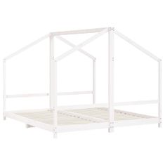 Vidaxl Dětská postel bílá 2x (90 x 200) cm masivní borové dřevo