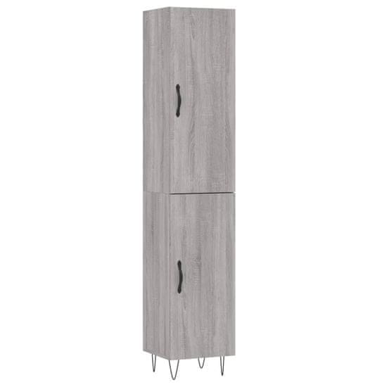 Vidaxl Skříň highboard šedá sonoma 34,5 x 34 x 180 cm kompozitní dřevo