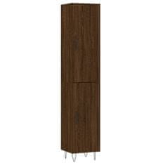 Vidaxl Skříň highboard hnědý dub 34,5 x 34 x 180 cm kompozitní dřevo