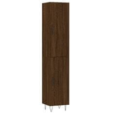 Greatstore Skříň highboard hnědý dub 34,5 x 34 x 180 cm kompozitní dřevo