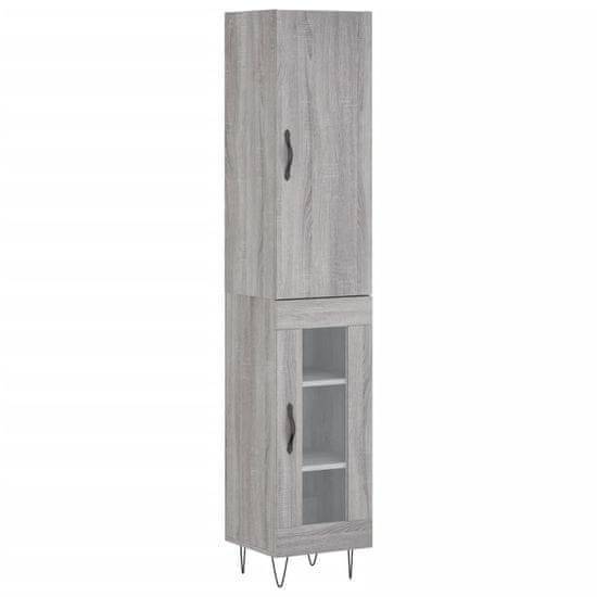 Vidaxl Skříň highboard šedá sonoma 34,5 x 34 x 180 cm kompozitní dřevo