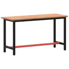 Greatstore Pracovní stůl 150 x 55 x 81,5 cm masivní bukové dřevo a kov