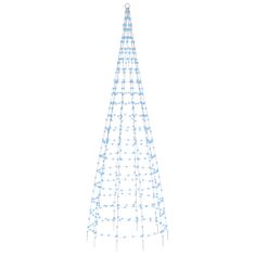 Vidaxl Vánoční stromek na stožár 550 modrých LED 300 cm