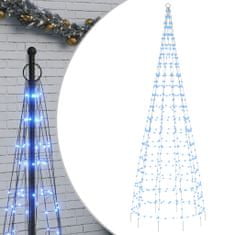 Vidaxl Vánoční stromek na stožár 550 modrých LED 300 cm