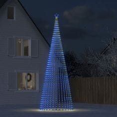 Greatstore Vánoční stromek kužel 1 544 modrých LED diod 500 cm