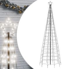 Vidaxl Vánoční stromek kužel 570 studených bílých LED diod 300 cm