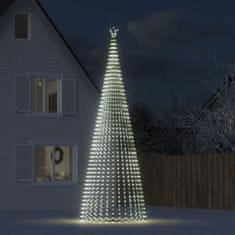Greatstore Vánoční stromek kužel 1 544 studených bílých LED diod 500 cm