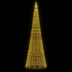 Greatstore Vánoční stromek na stožár 1 534 teplých bílých LED diod 500 cm