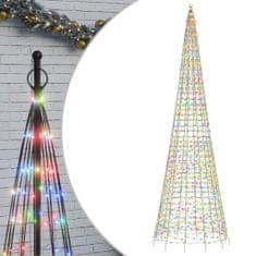 Greatstore Vánoční stromek na stožár 1 534 barevných LED diod 500 cm