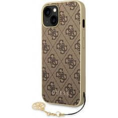 Guess Kryt iPhone 14 Guess Hardcase 4G Charms Collection brown