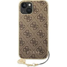 Guess Kryt iPhone 14 Guess Hardcase 4G Charms Collection brown