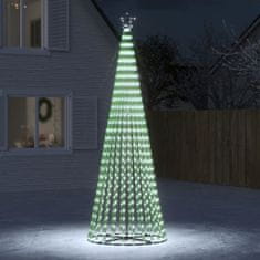 Vidaxl Vánoční stromek kužel 688 studených bílých LED diod 300 cm