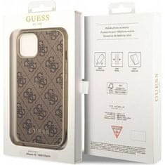 Guess Kryt iPhone 14 Guess Hardcase 4G Charms Collection brown