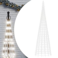 Vidaxl Vánoční stromek na stožár 3 000 studených bílých LED 800 cm