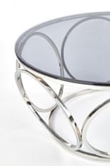 Halmar Konferenční stolek Venus sklo/stříbrný