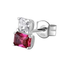 Brosway Elegantní stříbrná single náušnice Fancy Passion Ruby FPR07