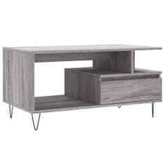 Greatstore Konferenční stolek šedý sonoma 90 x 49 x 45 cm kompozitní dřevo