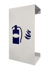 Červinka Nástěnný kryt pro hasicí přístroj Huracan bílý s modrým