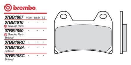 Brembo BREMBO brzdové destičky moto 07BB19SA